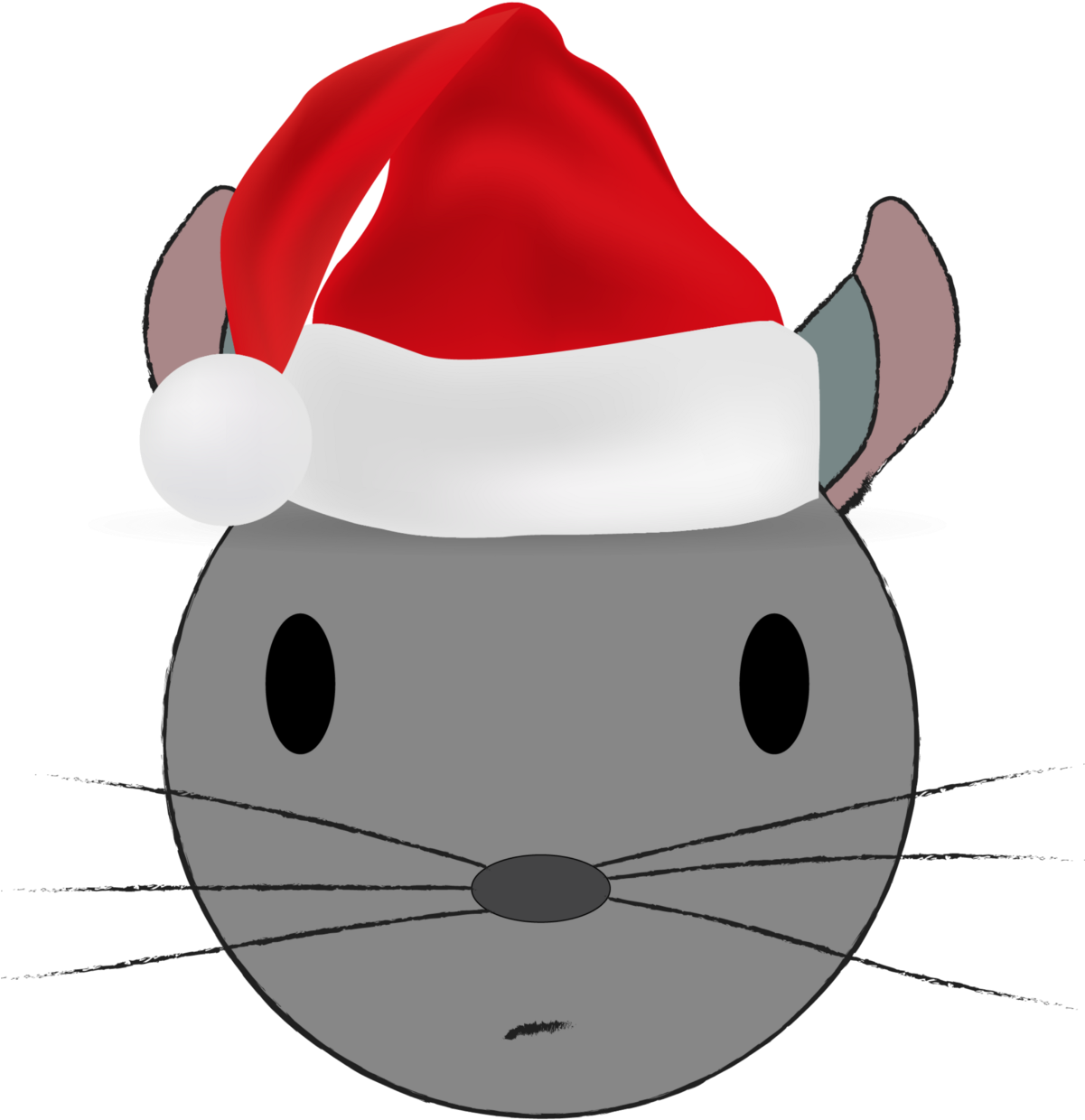 Christmas Chinchilla Cartoon Portrait PNG