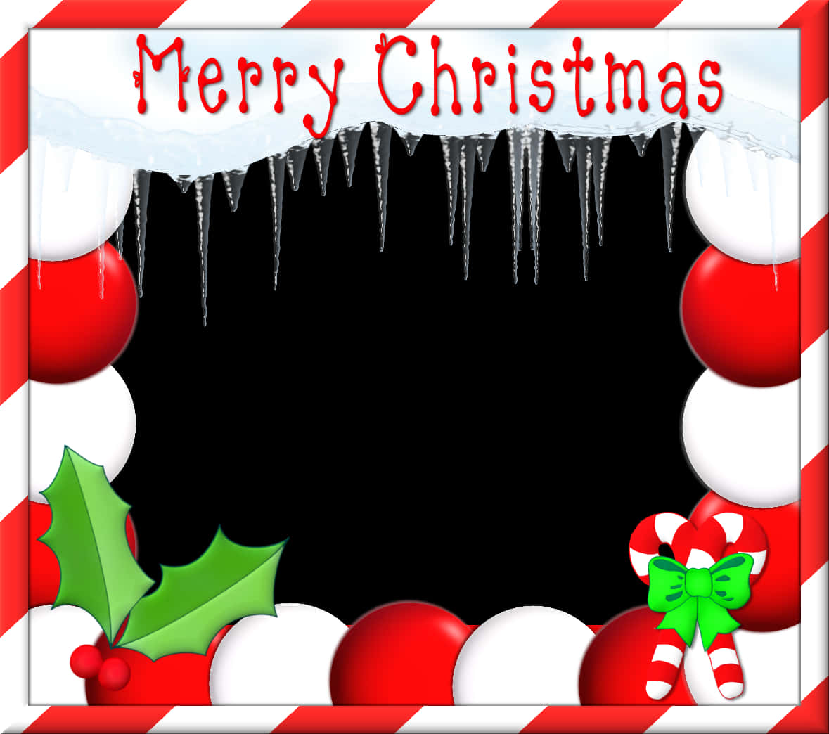 Download christmas frame with candy canes and candy canes | Wallpapers.com