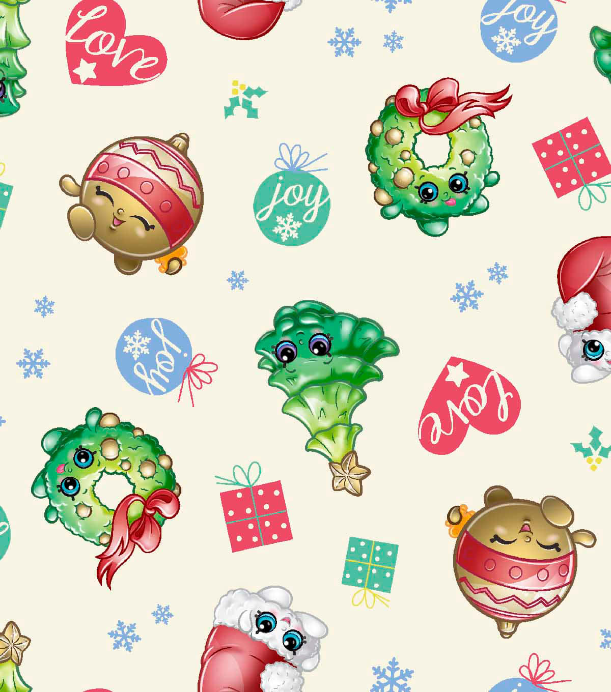 a christmas pattern with cute animals