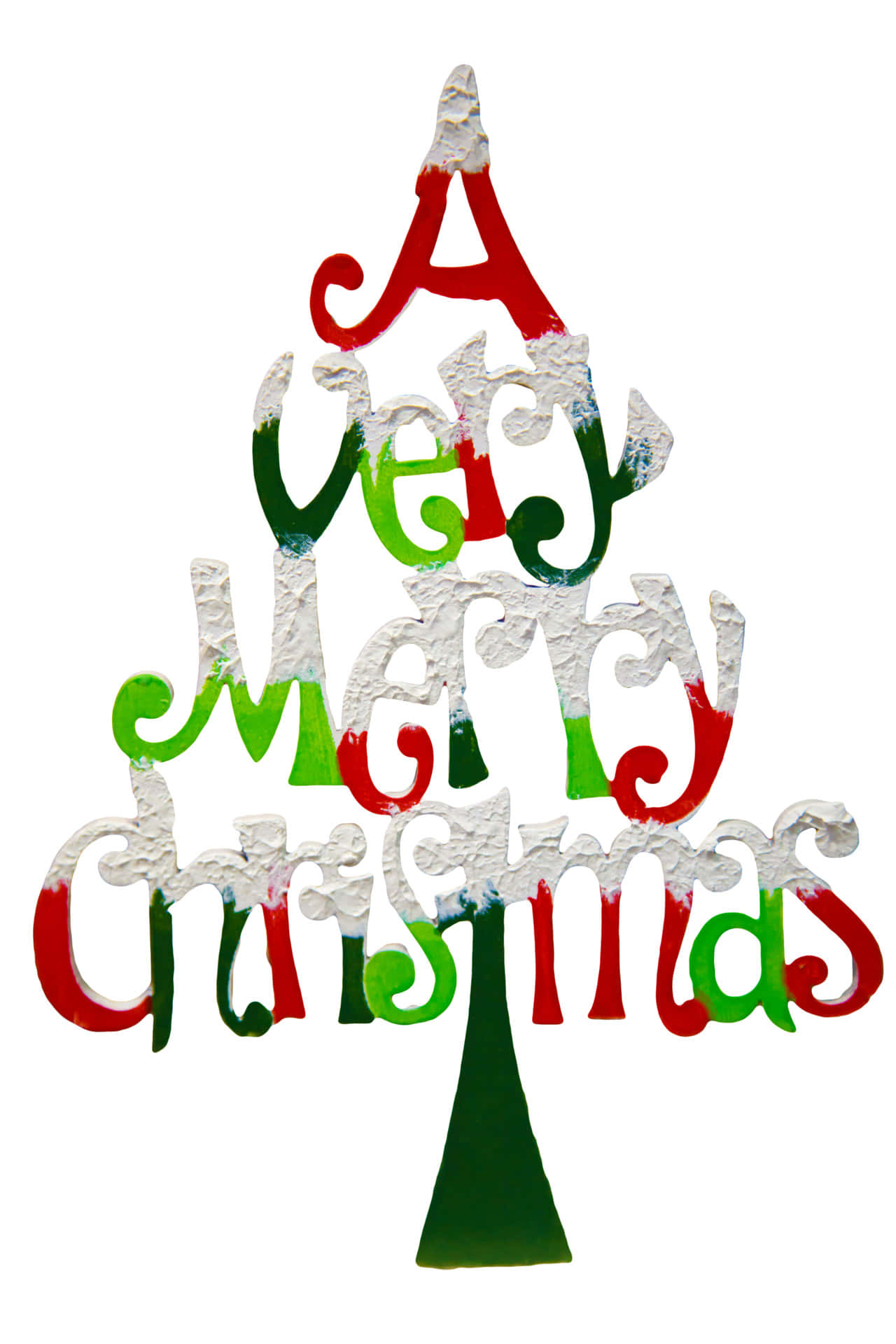 En jule træ med ordene Glædelig jul