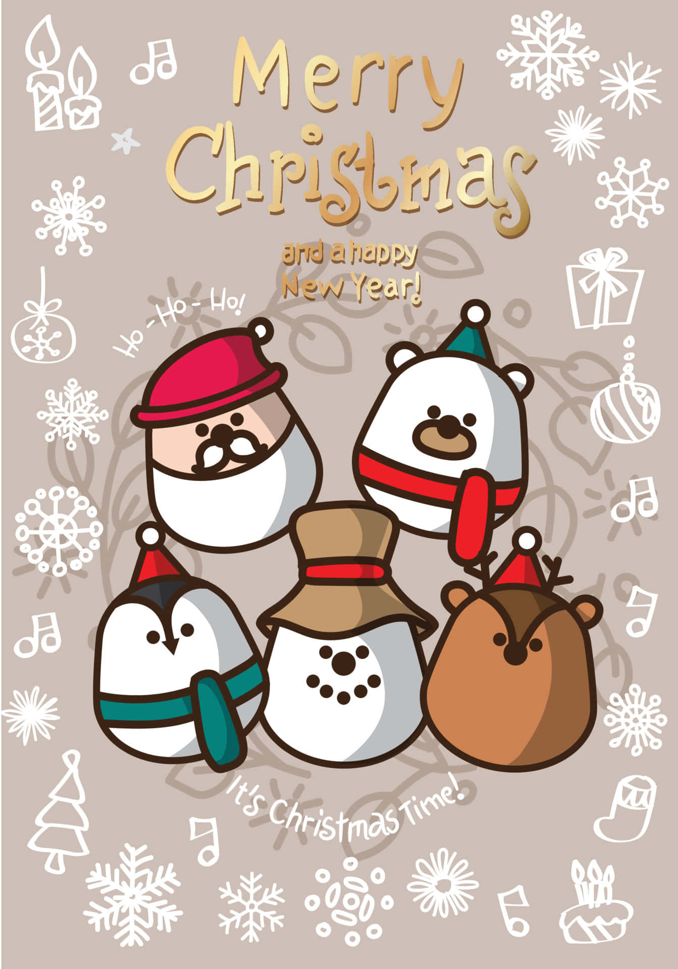 Fröhlicheweihnachten - Eine Cartoon-abbildung Des Weihnachtsmannes