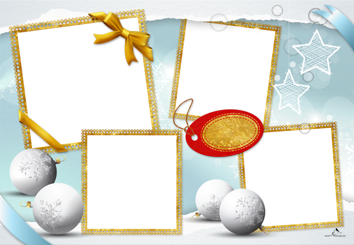 Christmas Collage Backgroundwith Decorations PNG