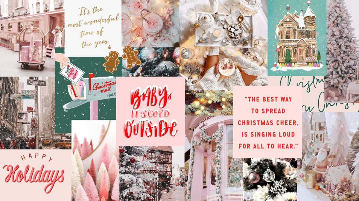 Einfestliches Weihnachts-collage Für Deinen Laptop Wallpaper