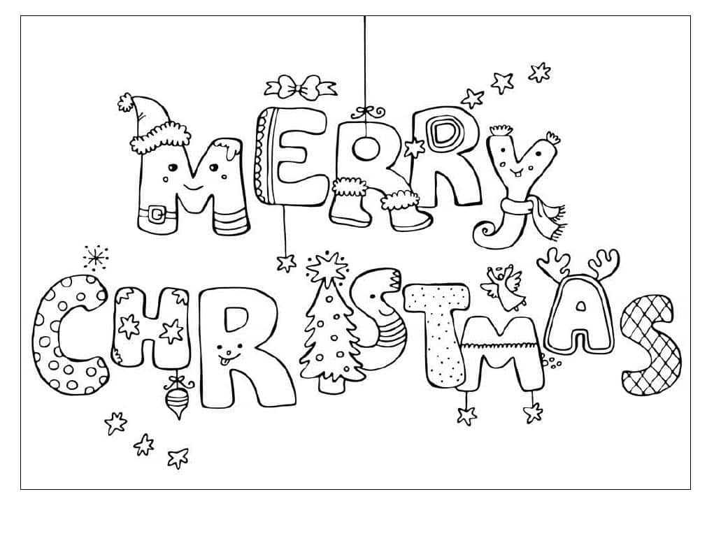 Merry Christmas Coloring Picture