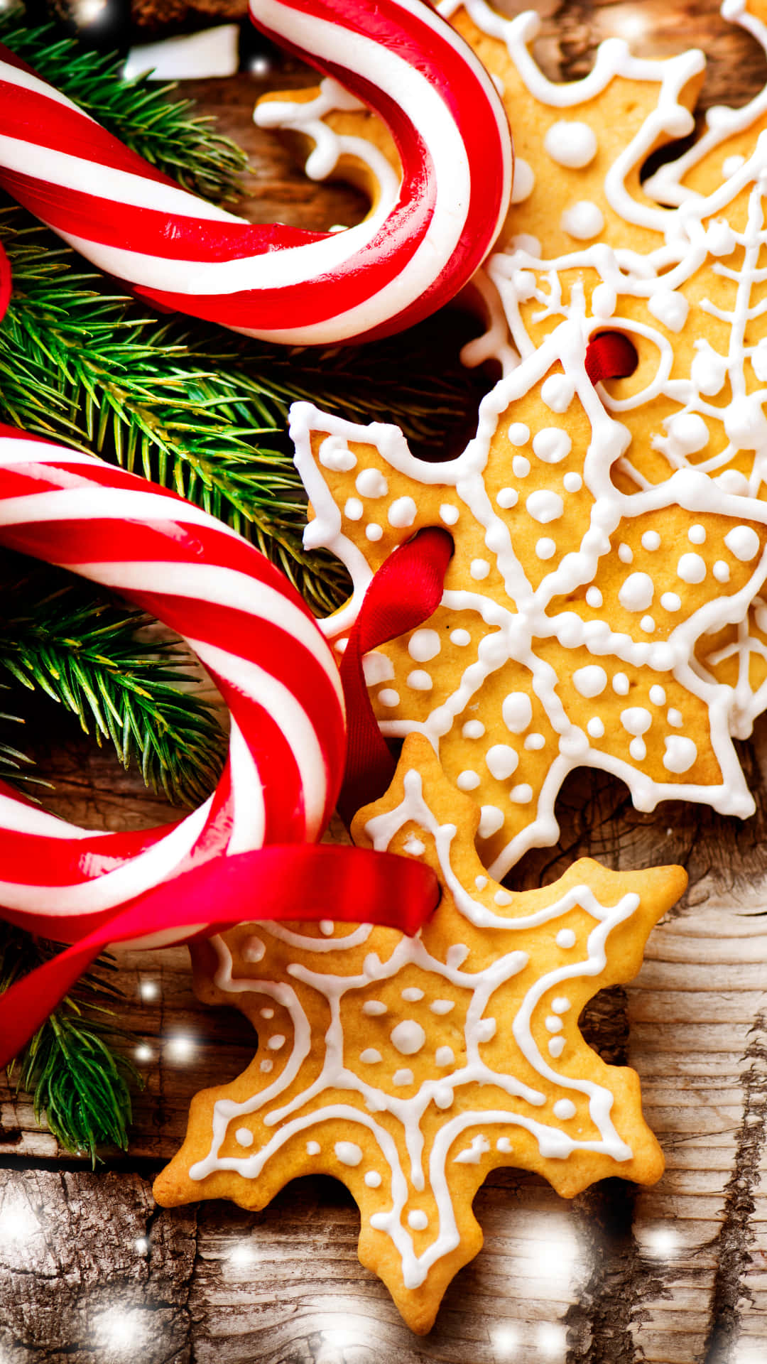 Biscuits De Noël Et Cannes En Sucre Fond d'écran