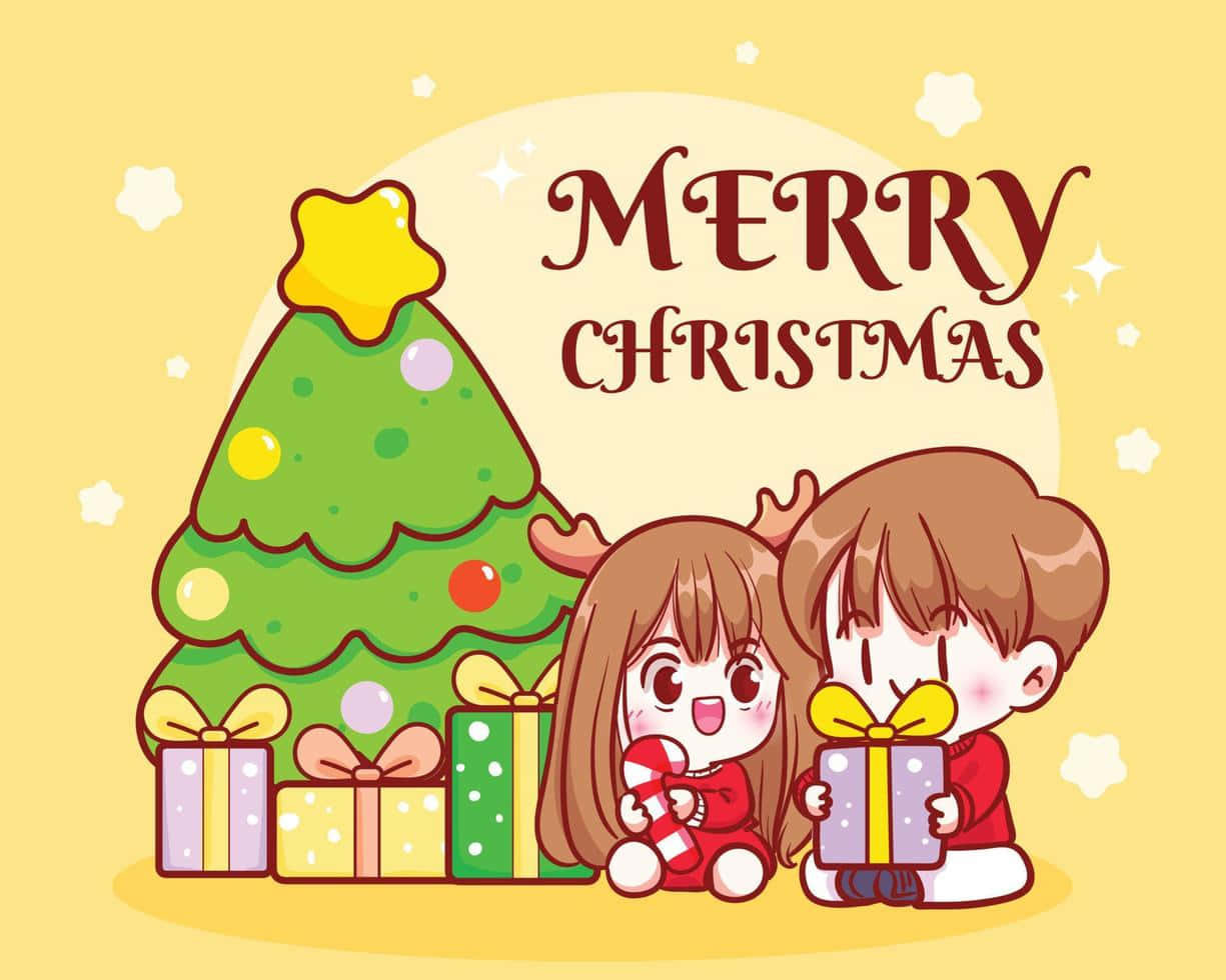 Merry Christmas Couple Chibi Picture
