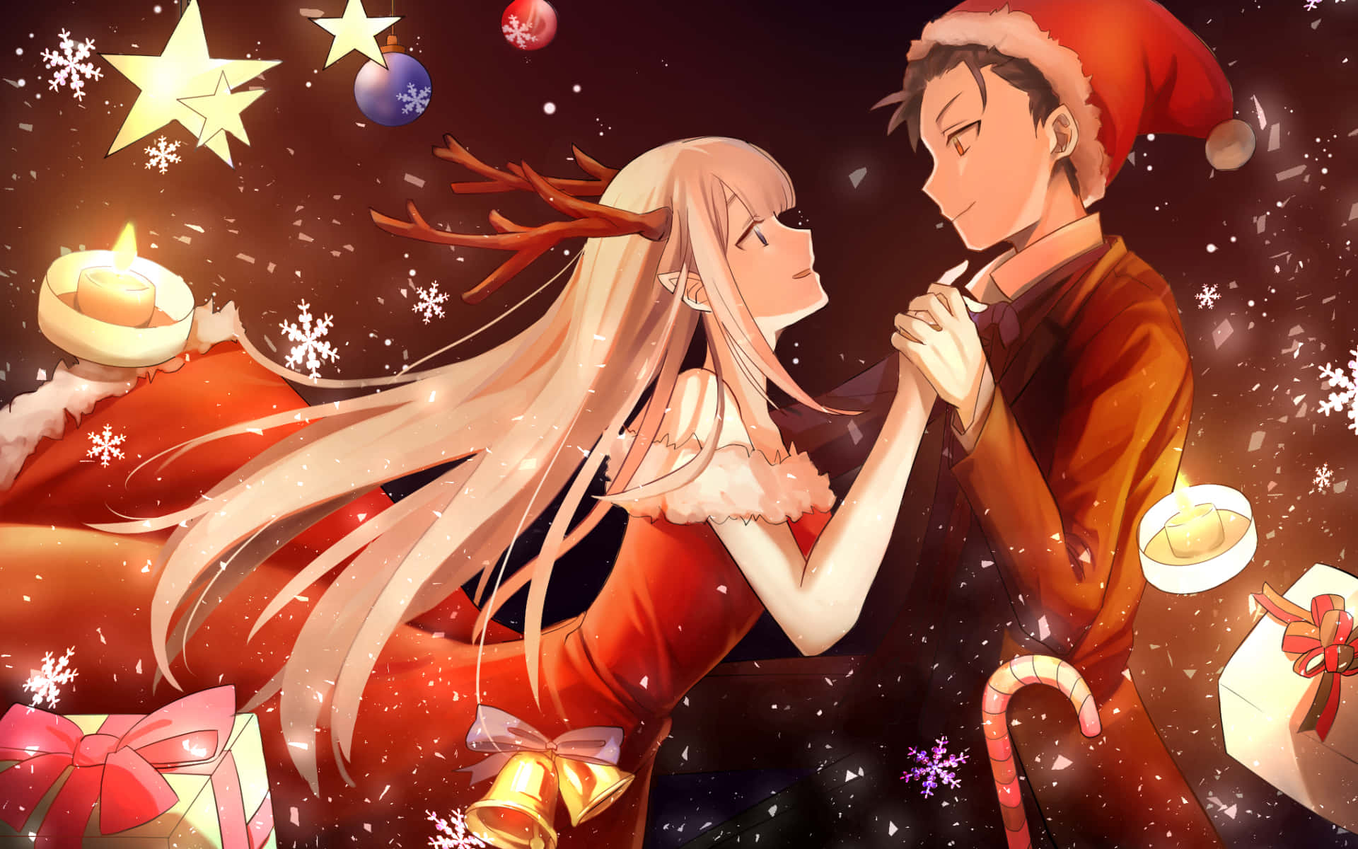 Christmas anime couple