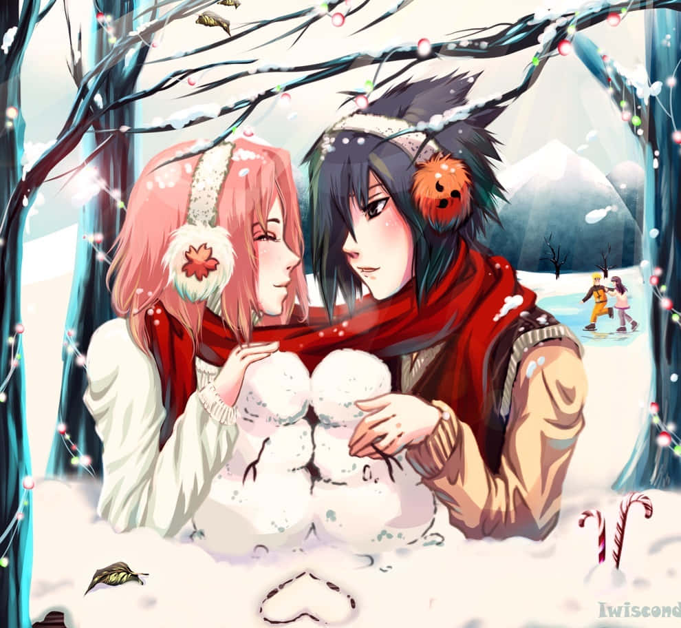 Sakura And Sasuke Christmas Couple Picture