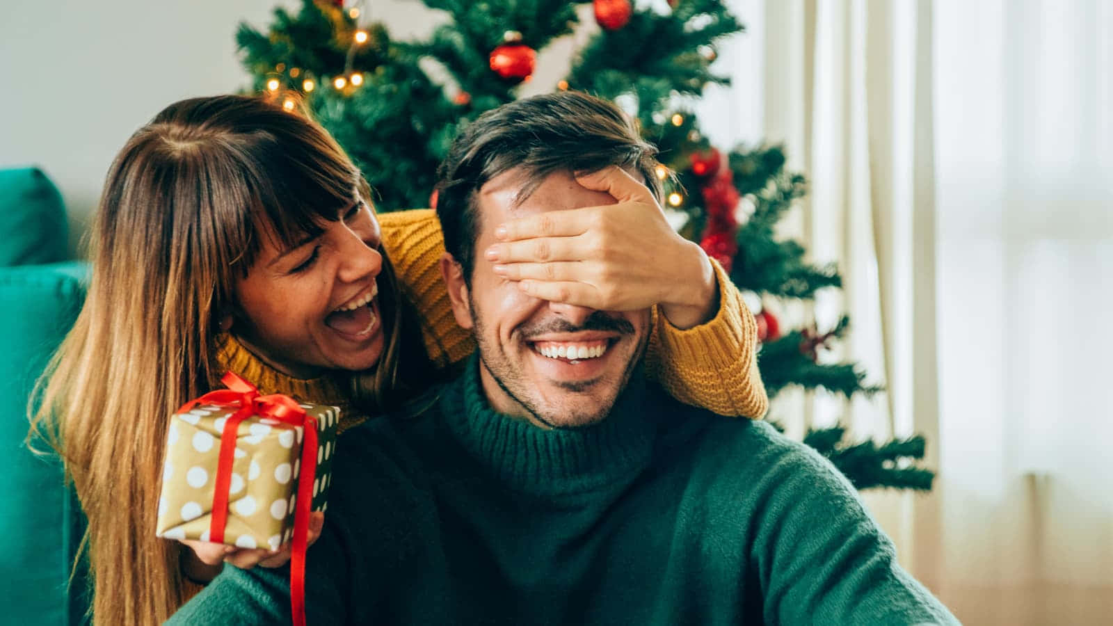 Christmas Couple Gift Surprise Picture