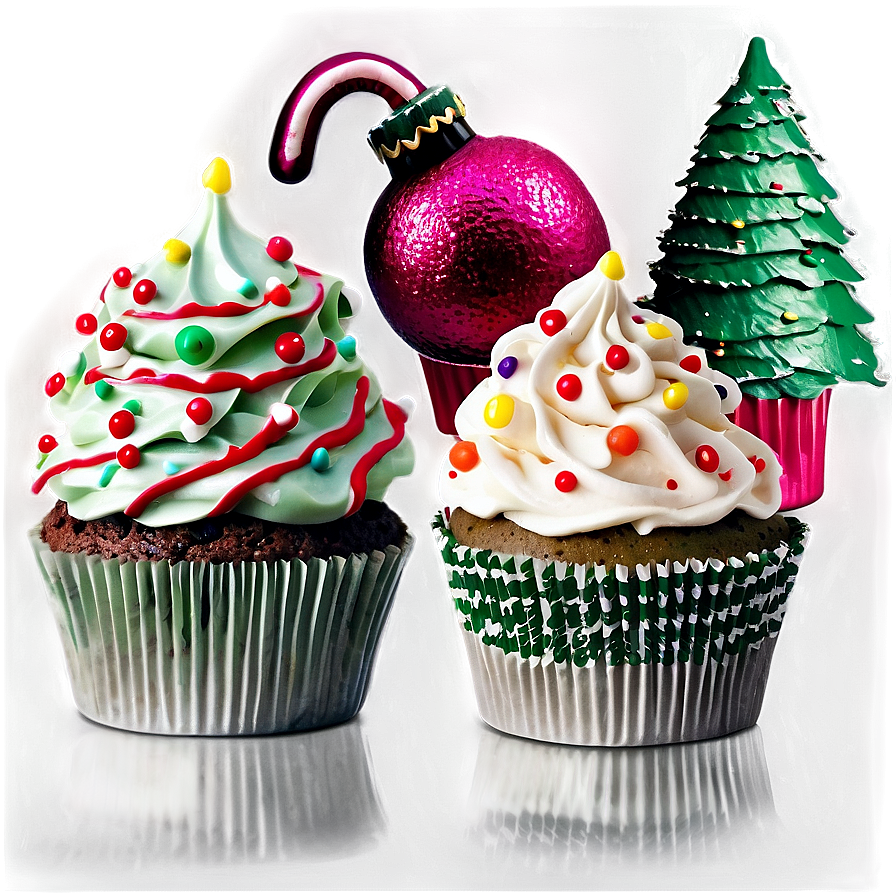 Christmas Cupcakes Png Ltr9 PNG