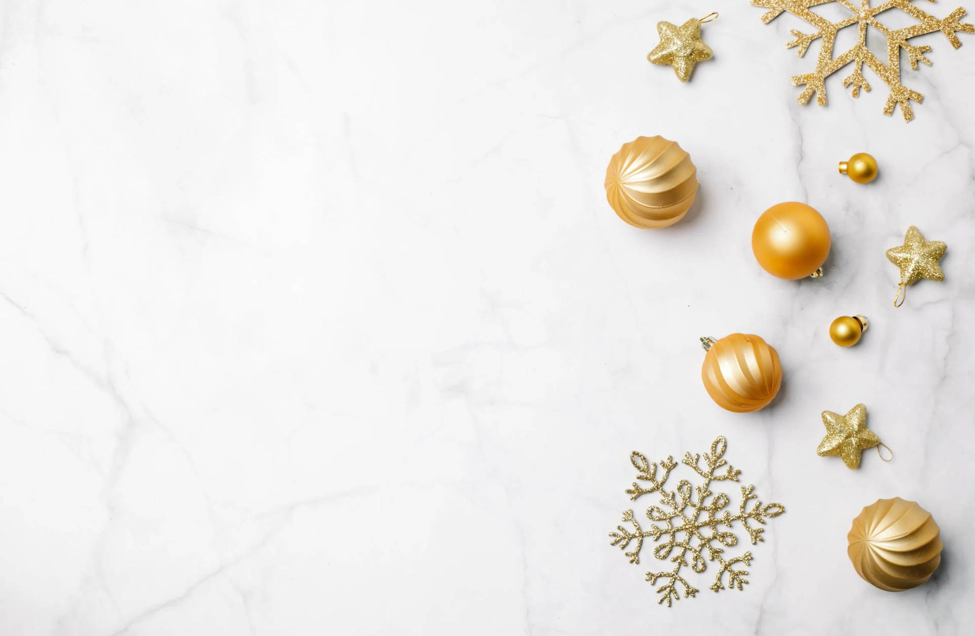 Christmas Decoration Rose Gold Marble Wallpaper