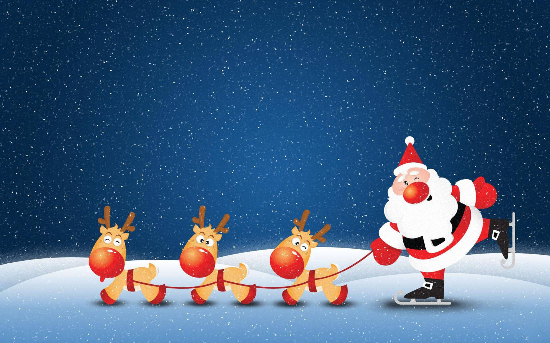 Christmas Desktop Santa Reindeers