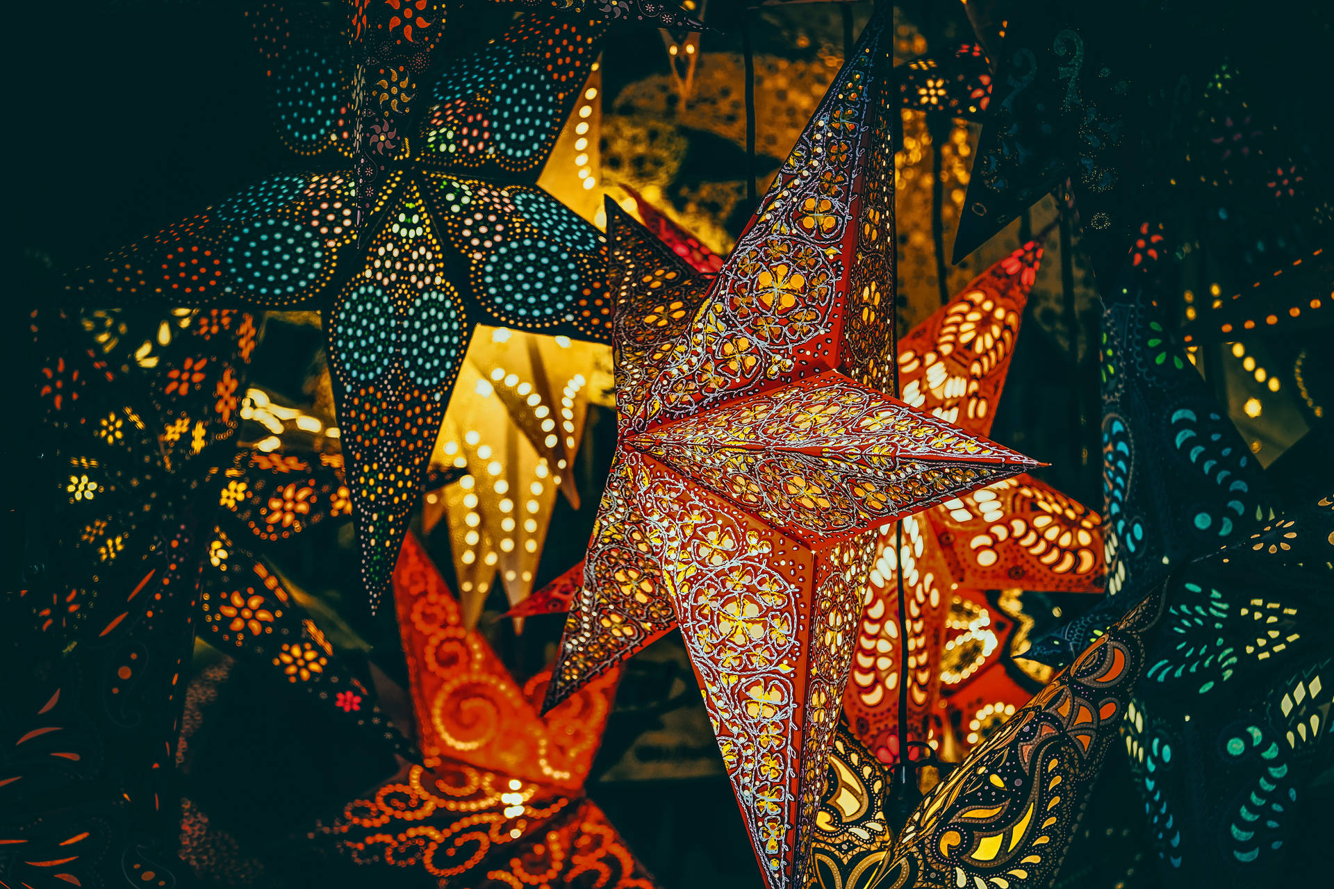 Christmas Desktop Star Lanterns