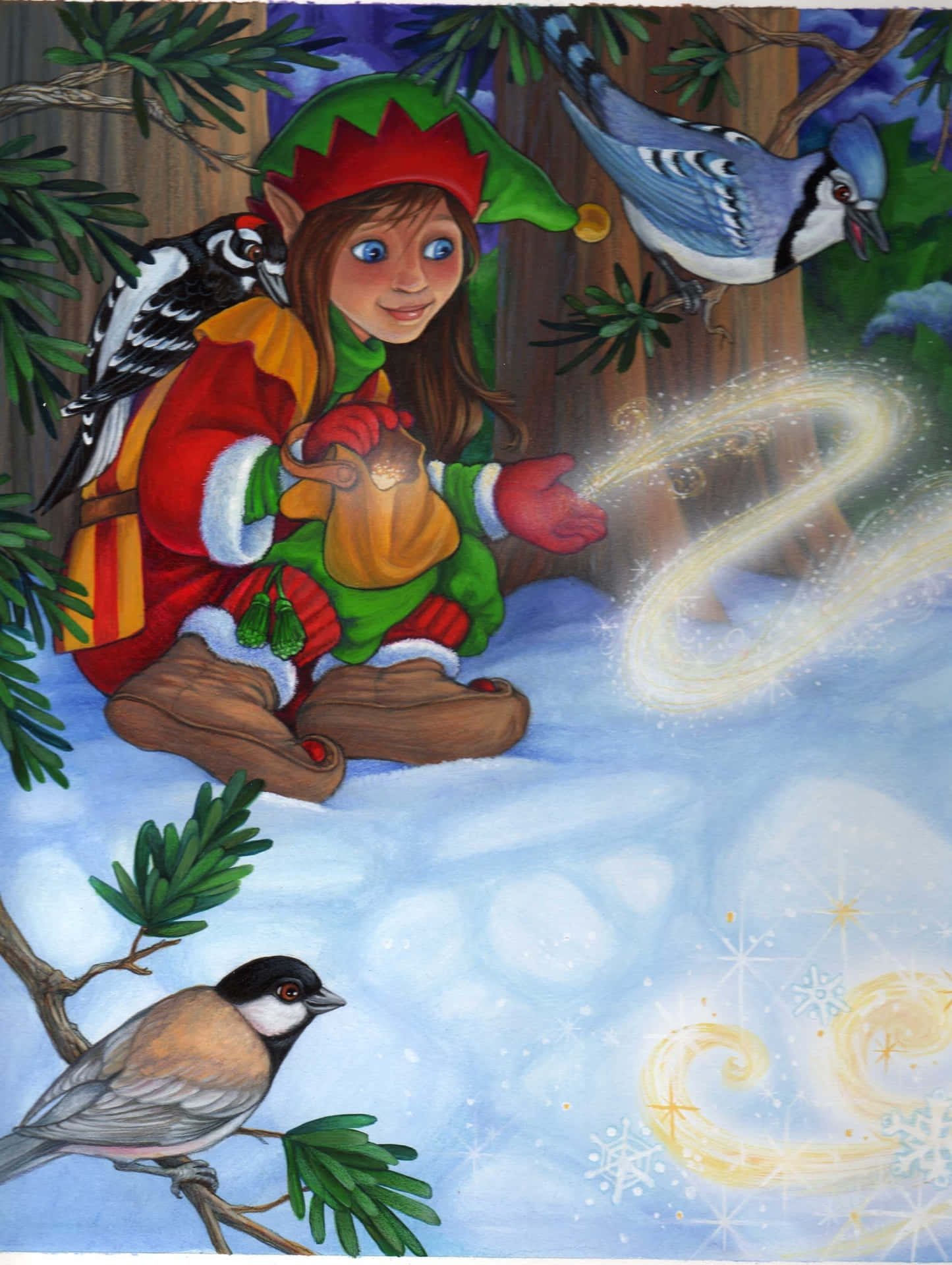 Passea Temporada De Férias Com Os Elfos Do Natal E Ajudantes Do Papai Noel! Papel de Parede