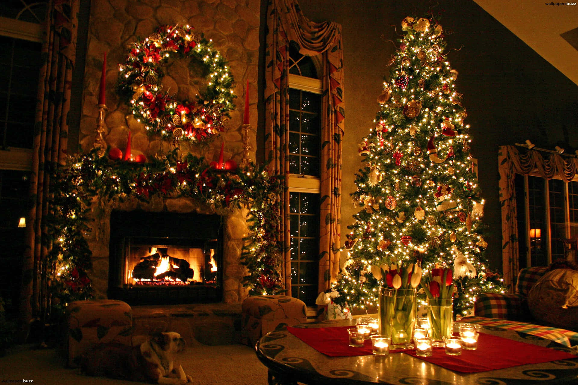 Christmas Eve Bright Lights Wallpaper