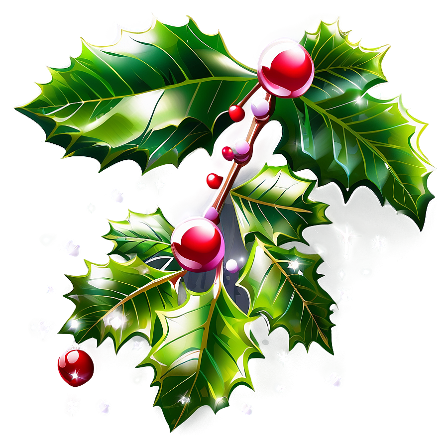 Christmas Eve Holly And Berries Png 06252024 PNG