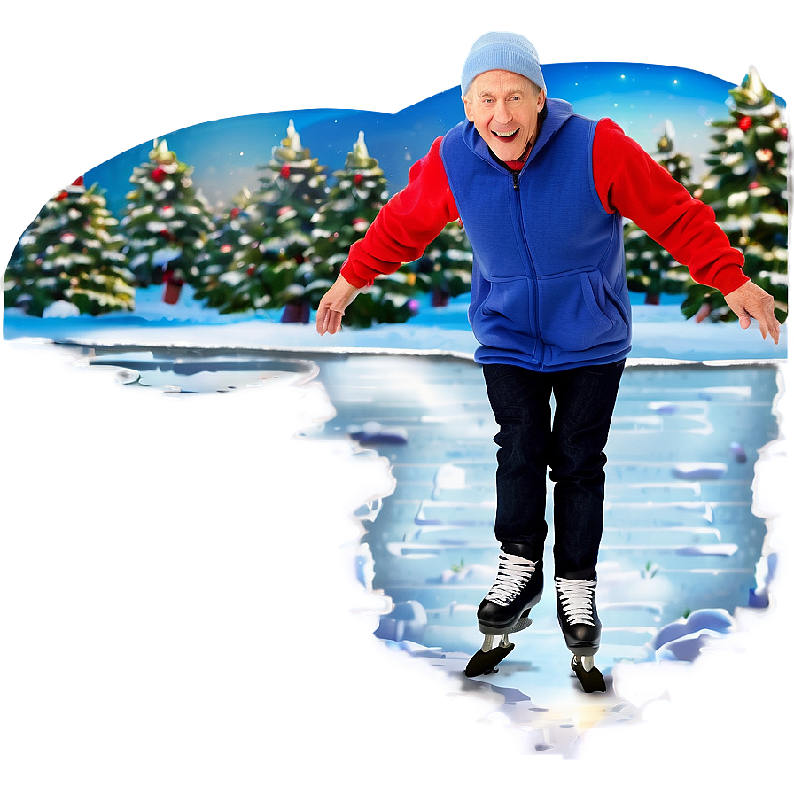 Christmas Eve Ice Skating Pond Png 72 PNG