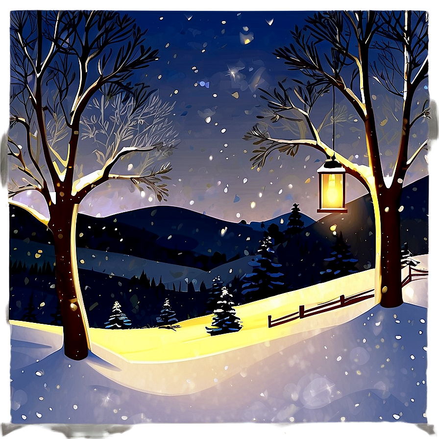 Download Christmas Eve Snowy Scene Png 59 | Wallpapers.com