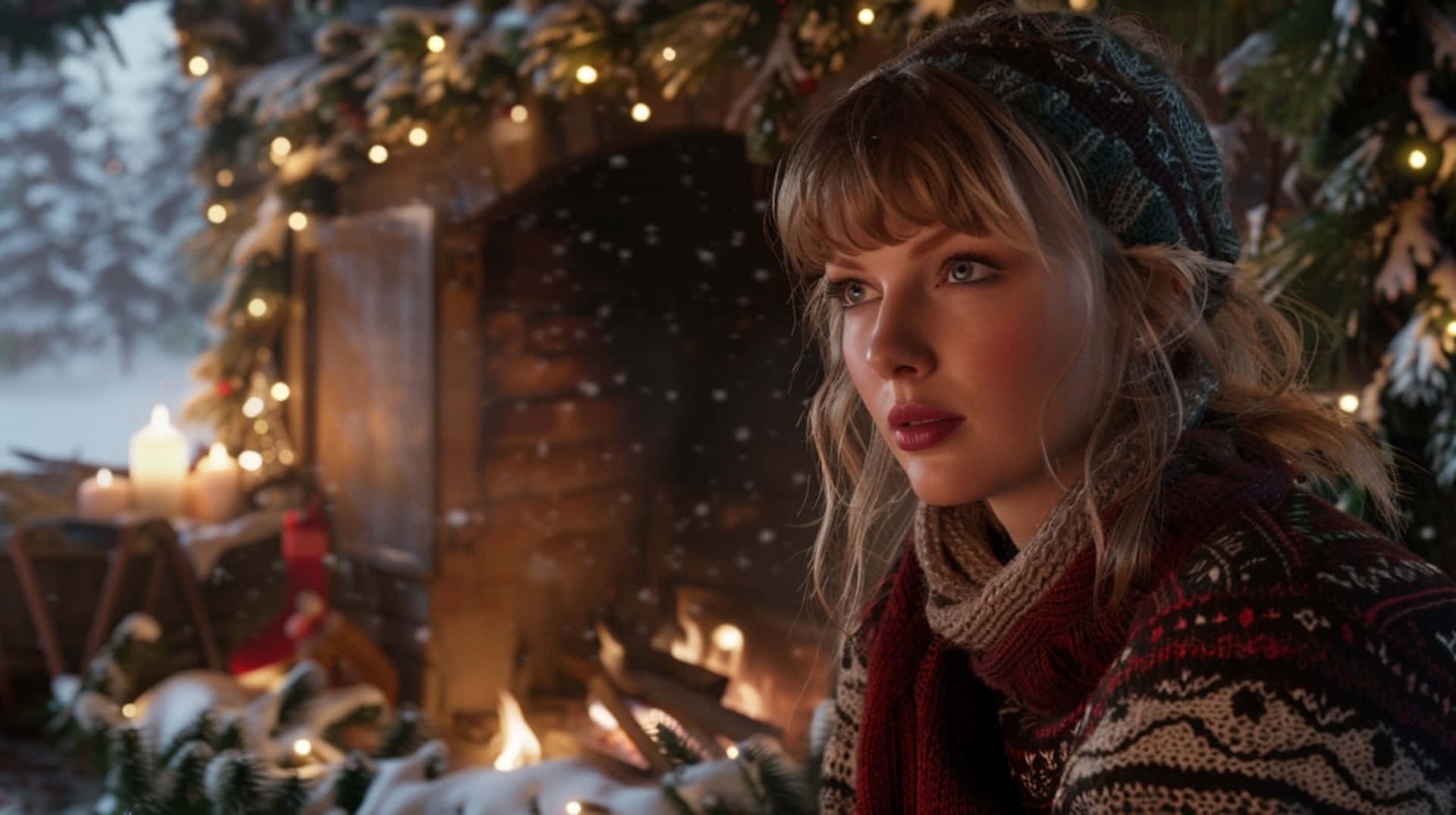 Christmas Eve With Taylor Swift Wallpaper