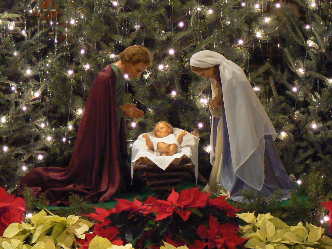 Christmas Family Mary Joseph Jesus Miniatures Pictures