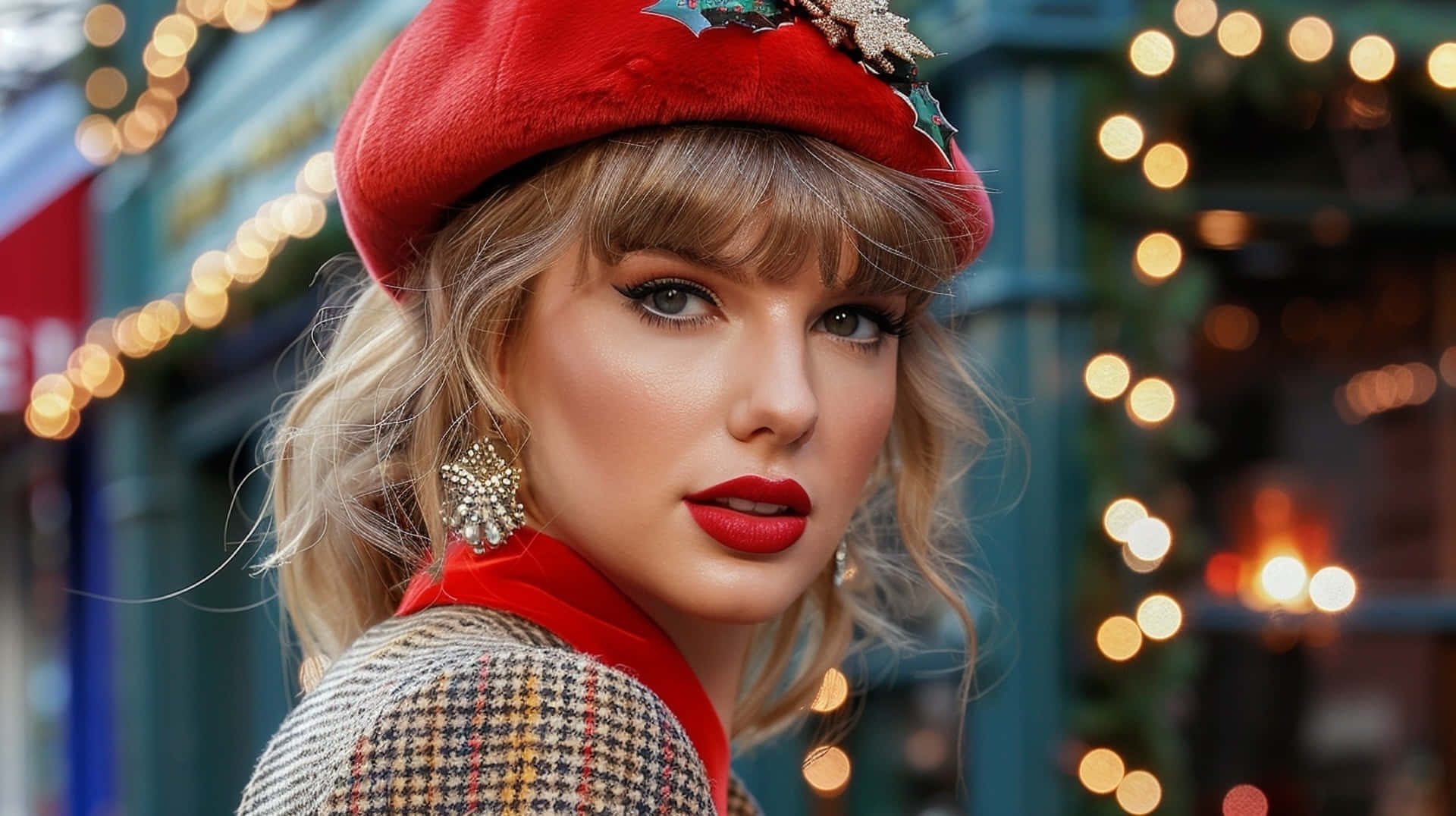 Christmas Festive Taylor Swift Wallpaper