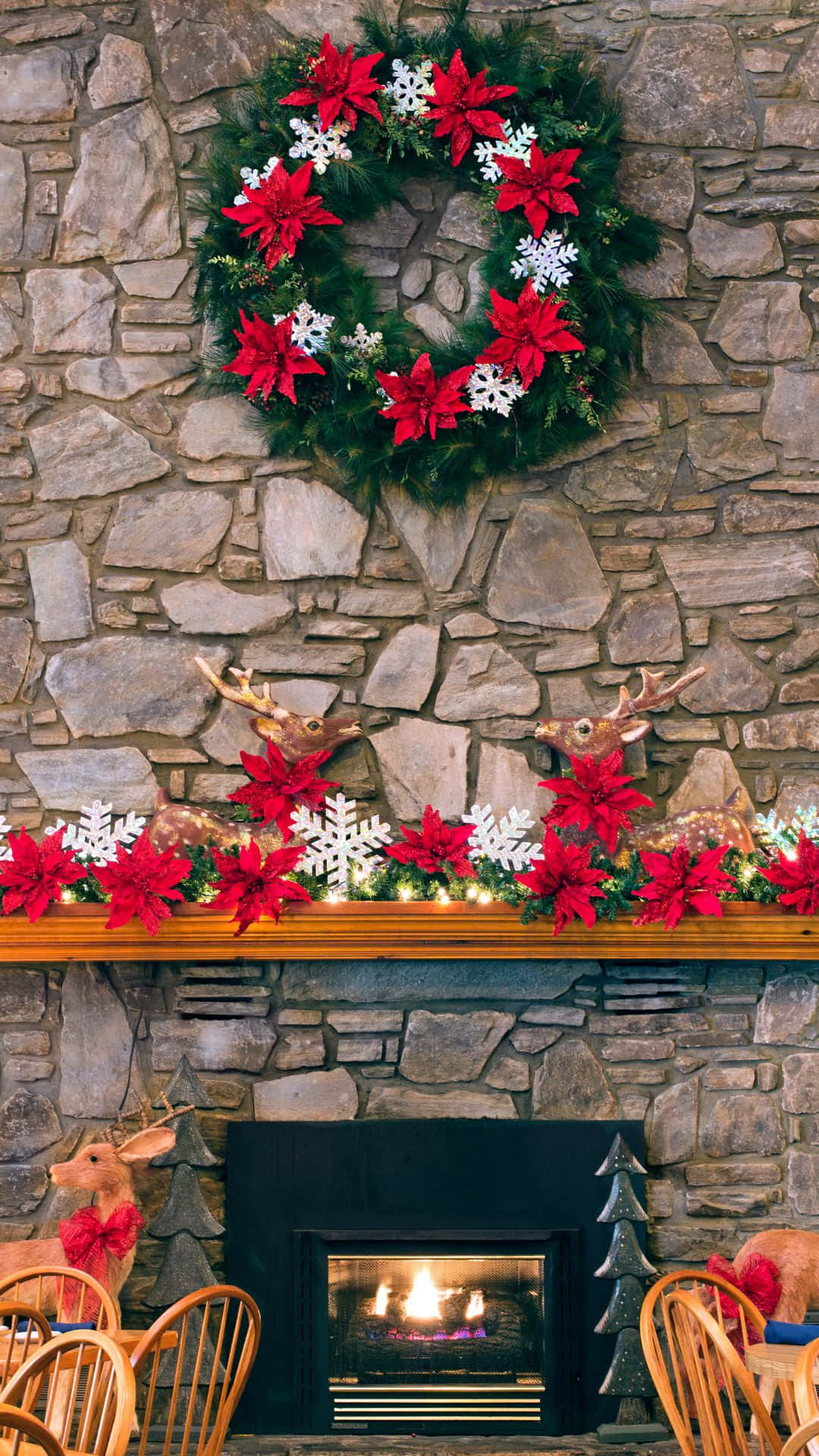 Christmas Fireplace Decoration.jpg Wallpaper