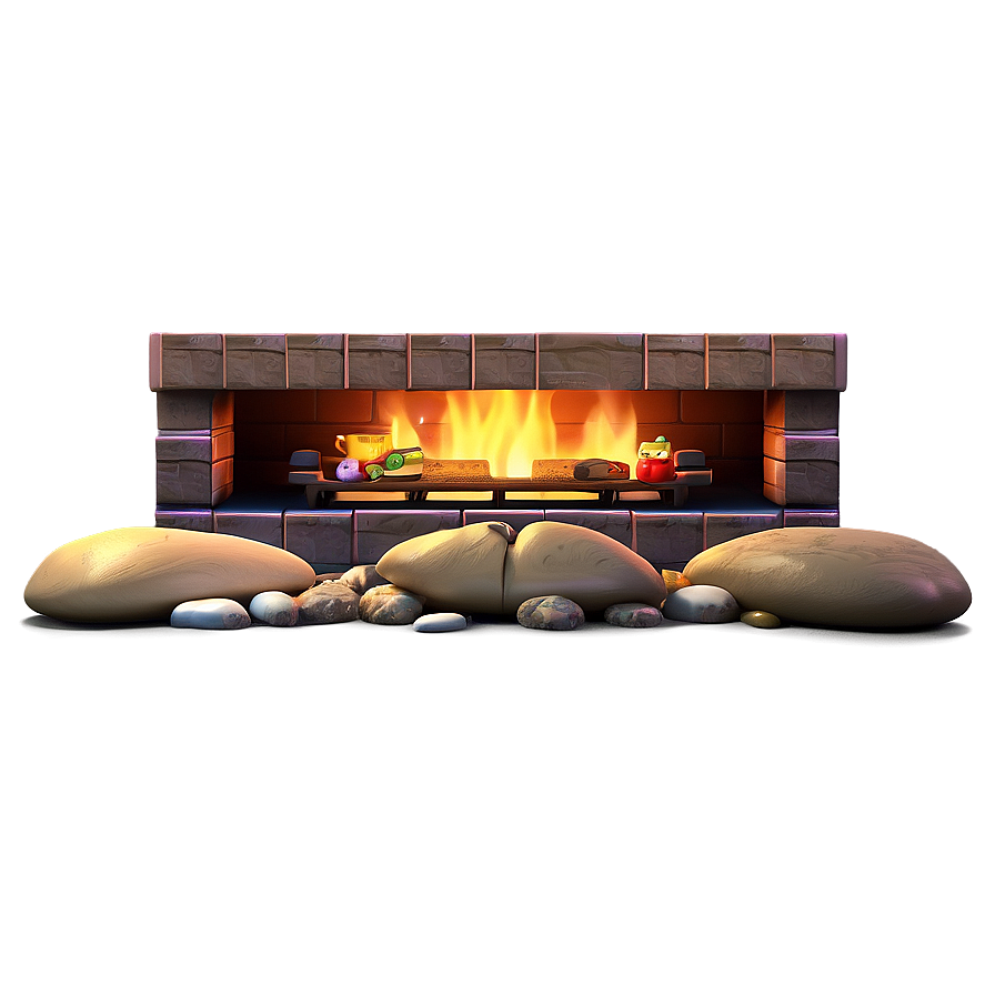 Christmas Fireplace Scene Png Ibr PNG