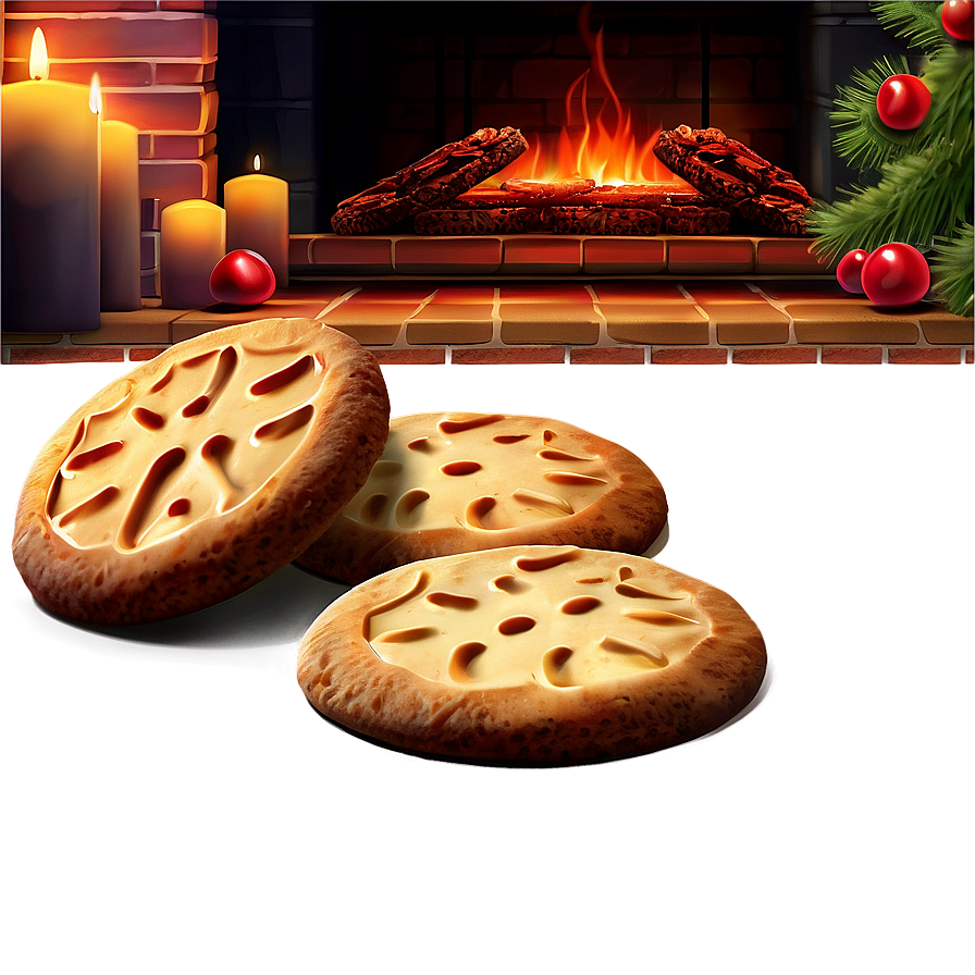 Christmas Fireplace With Cookies Png 79 PNG