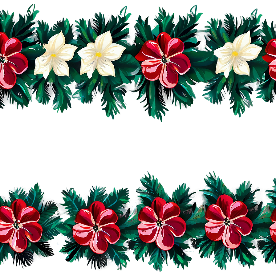 Christmas Floral Pattern Png Hdw10 PNG