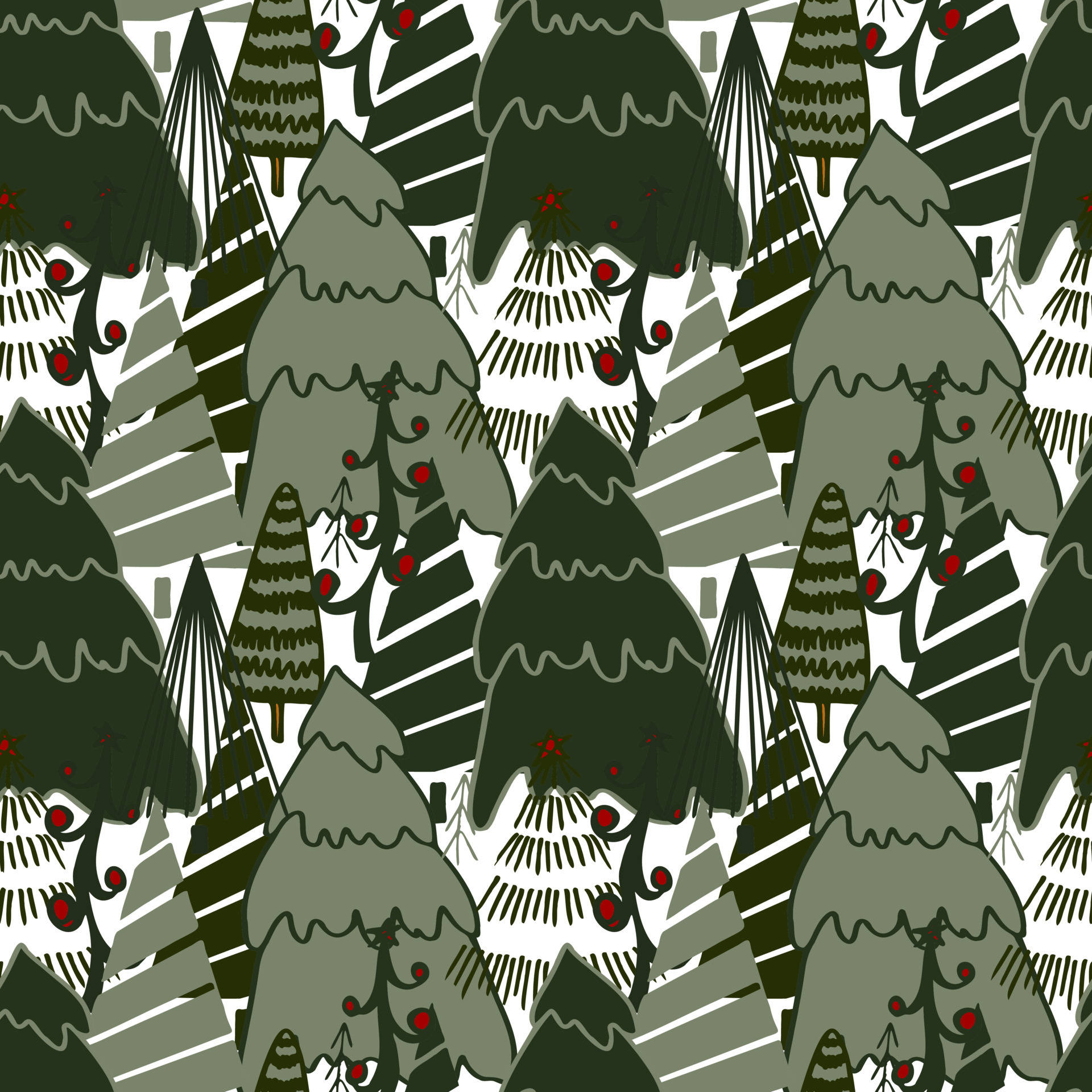 Oplev en vinter Wonderland i juletræs Tapet. Wallpaper