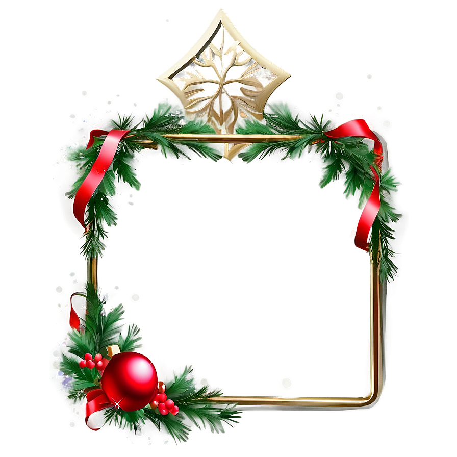 Christmas Frame Design Png Bai PNG