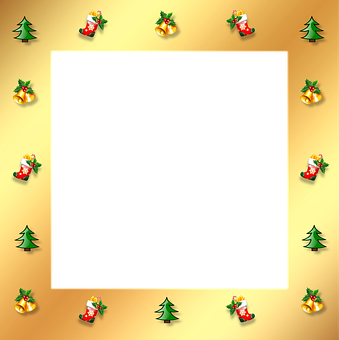 Christmas Framewith Decorationsand Trees PNG