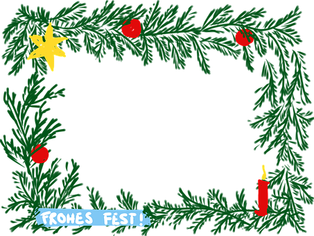 Christmas Framewith Greetings PNG
