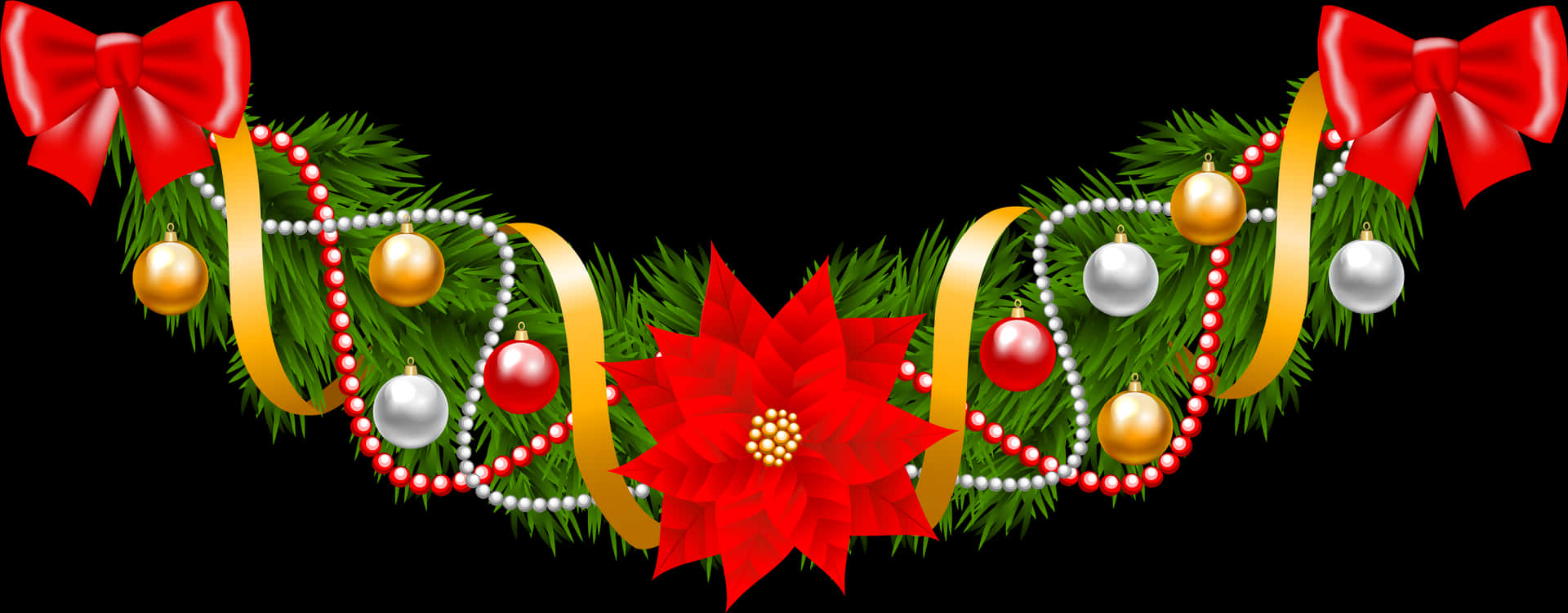 Christmas Garland Decoration PNG