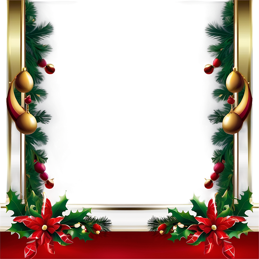 Download Christmas Garland Frame Png Sls39 | Wallpapers.com