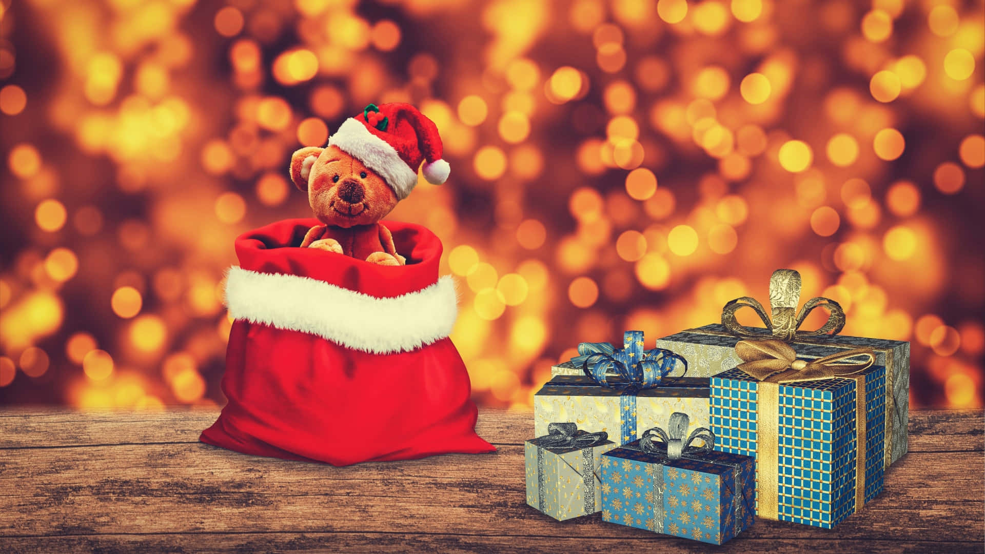 Teddy And Christmas Gifts Picture
