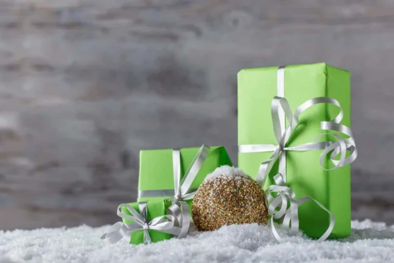 Green Silver Christmas Gifts Picture