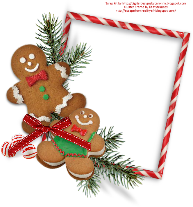 Christmas Gingerbread Frame P N G PNG