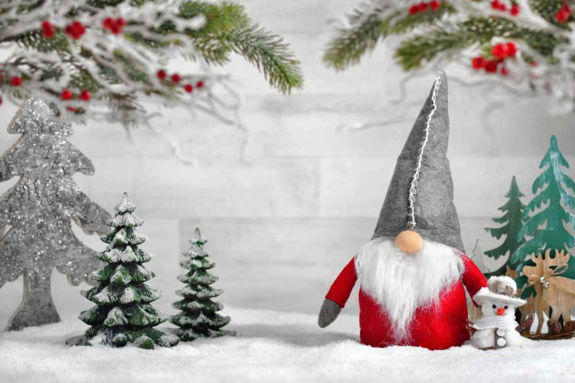 Prepáratepara La Navidad Con Un Gnomo Tradicional. Fondo de pantalla
