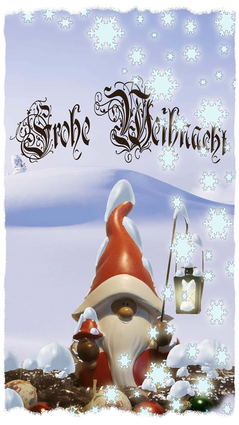 Enjoying the Holiday Spirit - A Joyous Christmas Gnome Wallpaper