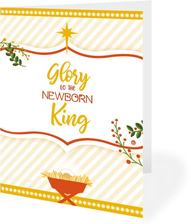 Christmas Greeting Card Newborn King PNG