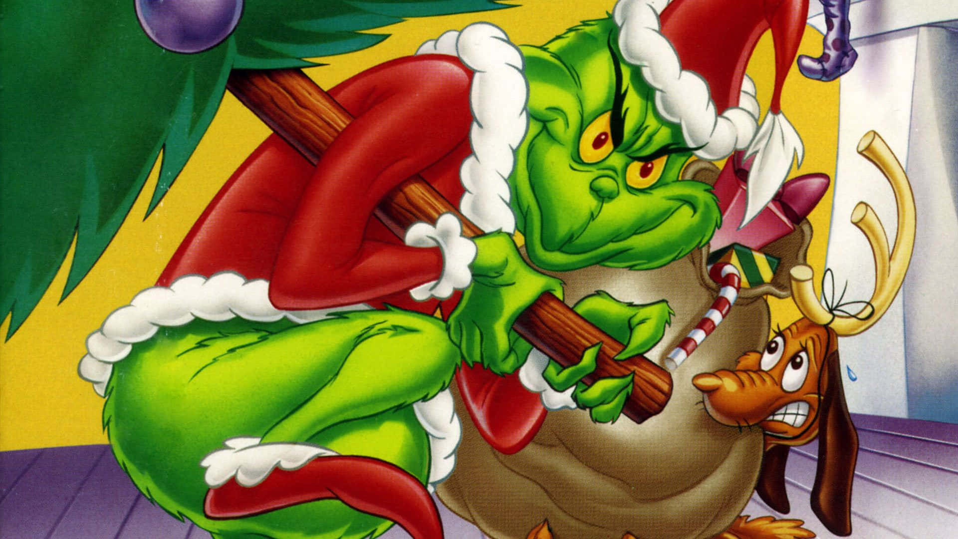 Celebrate the Christmas Season with the Grinch Wallpaper