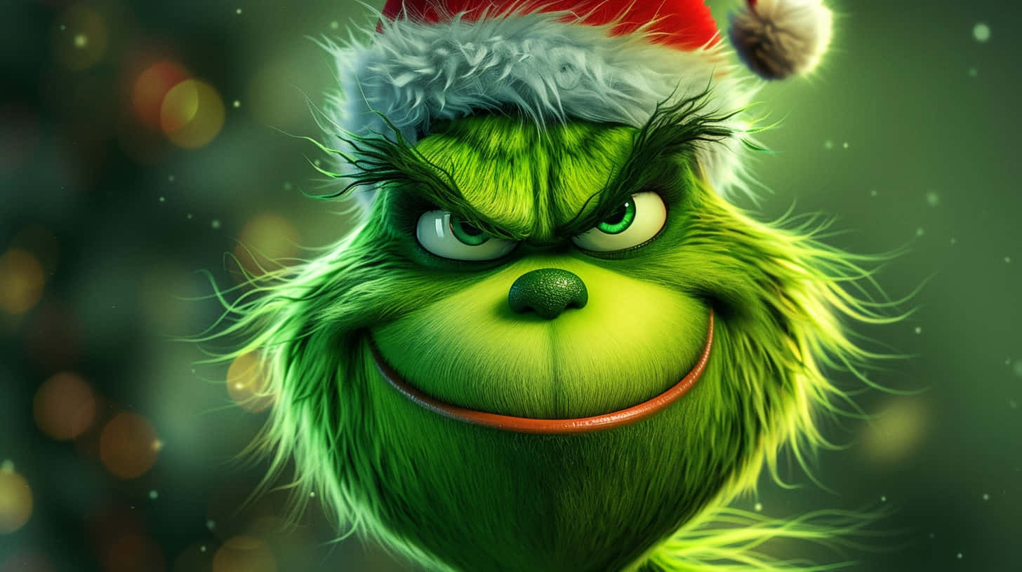 Christmas Grinch Smirk Wallpaper