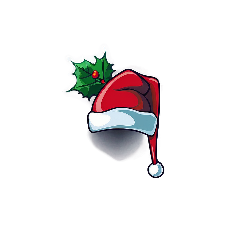 Christmas Hat With Holly Png Djq85 PNG