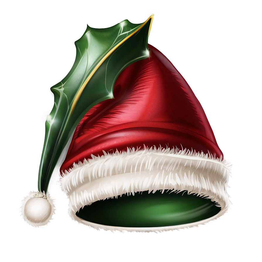 Christmas Hat With Holly Png Kal97 PNG