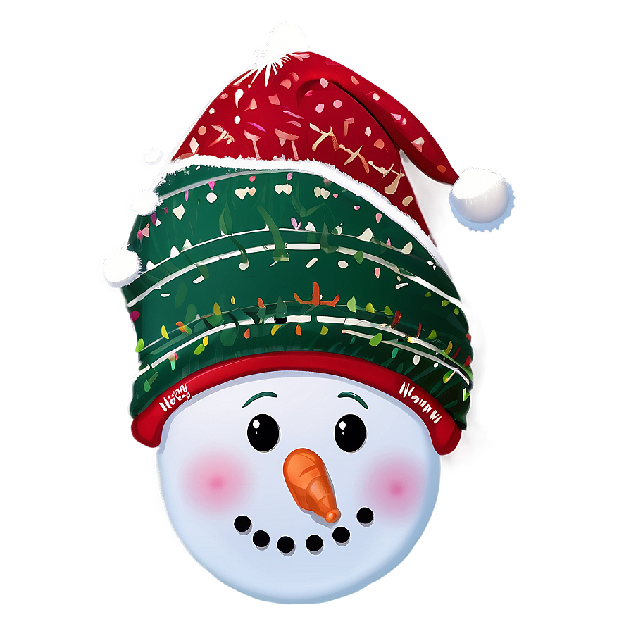 Christmas Hat With Snowman Png Ldw18 PNG