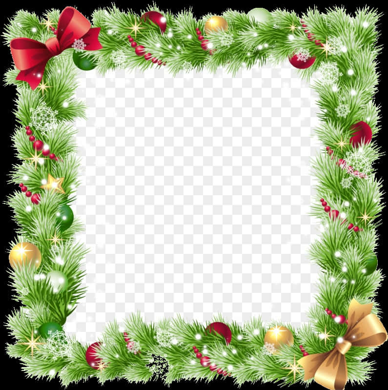 Christmas Holiday Frame Transparent PNG