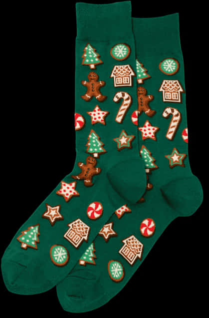 Christmas Holiday Socks Pattern PNG