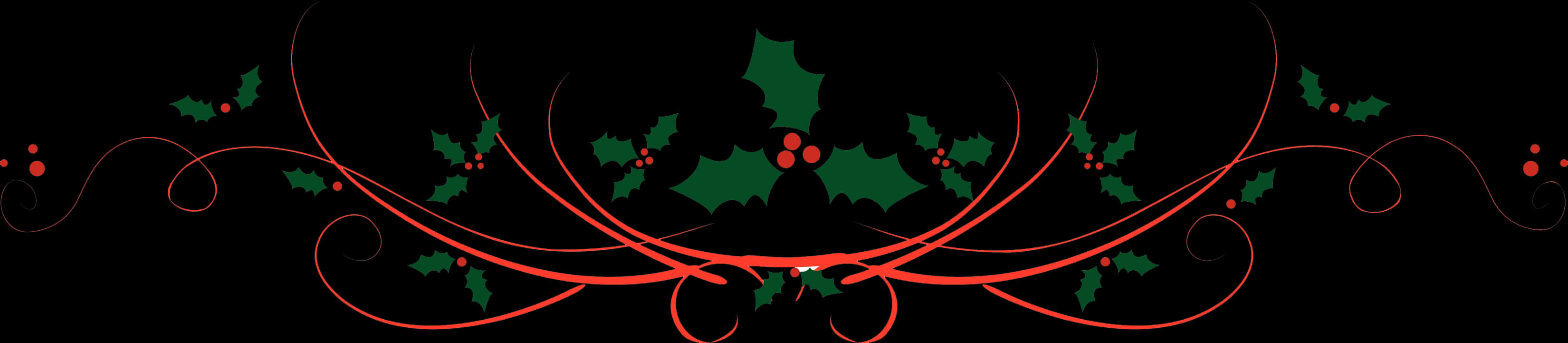 Christmas Holly Divider PNG