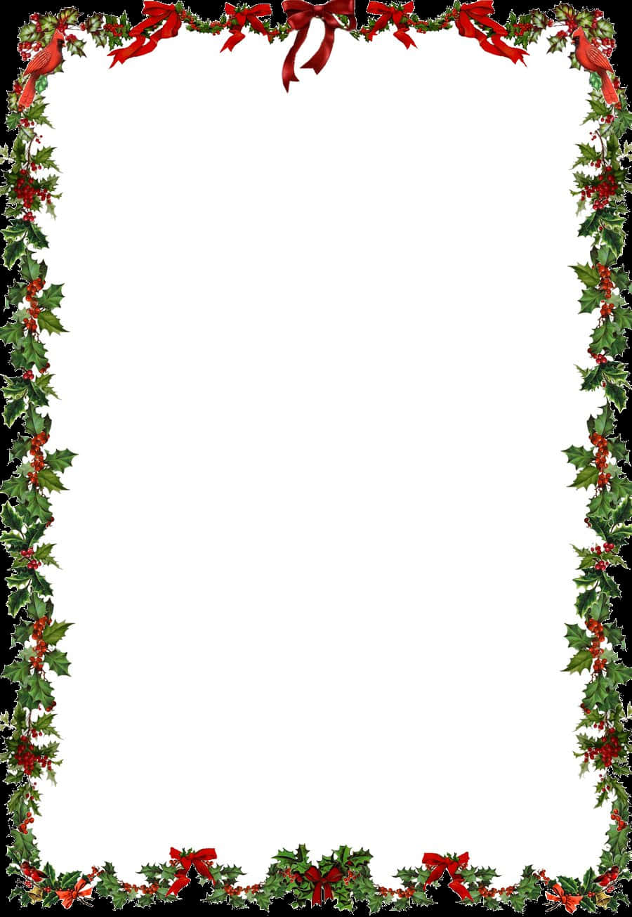 Download Christmas Holly Frame Border | Wallpapers.com